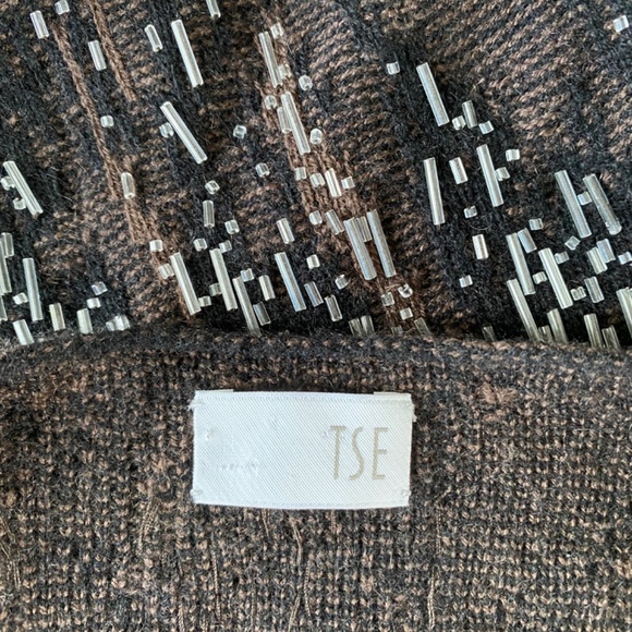 TSE Pure Cashmere Beaded Sweater SZ X -Large - Picture 6 of 7